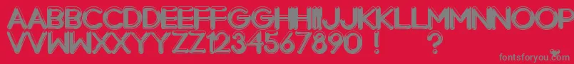Chrome Normal-Schriftart – Graue Schriften auf rotem Hintergrund