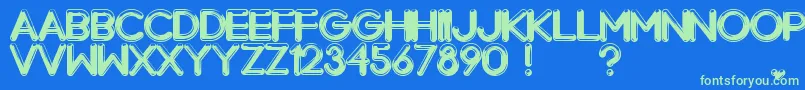 Chrome Normal Font – Green Fonts on Blue Background