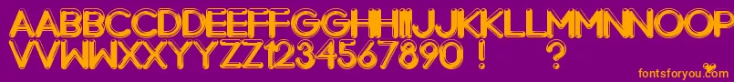Chrome Normal Font – Orange Fonts on Purple Background