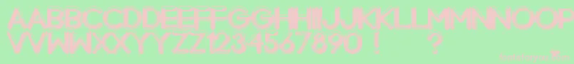 フォントChrome Normal – 緑の背景にピンクのフォント