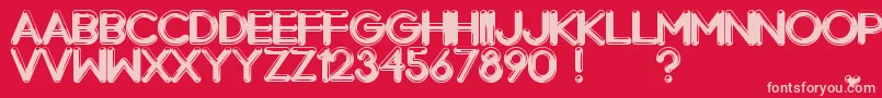 Chrome Normal Font – Pink Fonts on Red Background