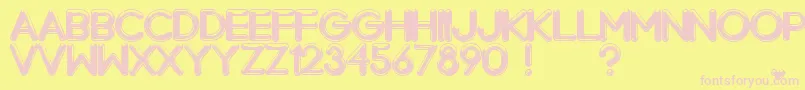Chrome Normal Font – Pink Fonts on Yellow Background