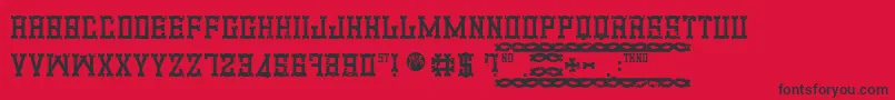 フォントPromotion – 赤い背景に黒い文字