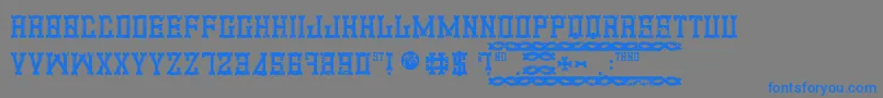 フォントPromotion – 灰色の背景に青い文字