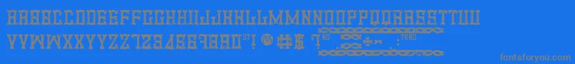 フォントPromotion – 青い背景に灰色の文字