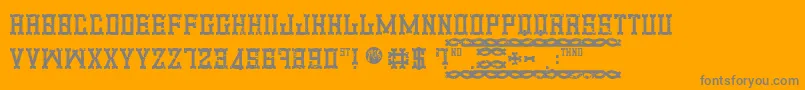 Promotion Font – Gray Fonts on Orange Background