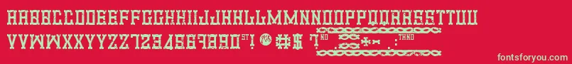 フォントPromotion – 赤い背景に緑の文字