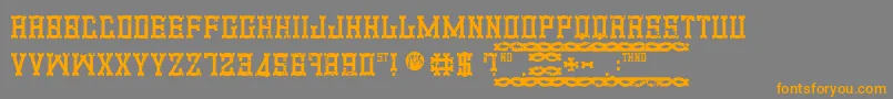 Promotion Font – Orange Fonts on Gray Background