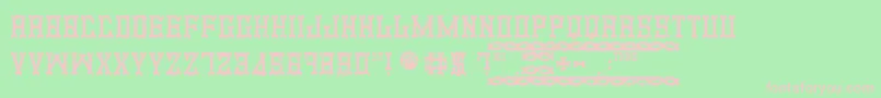 Promotion Font – Pink Fonts on Green Background