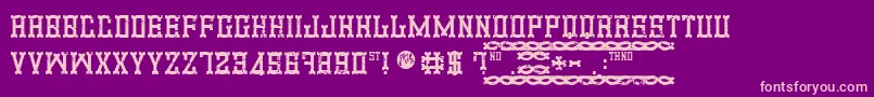 Promotion Font – Pink Fonts on Purple Background