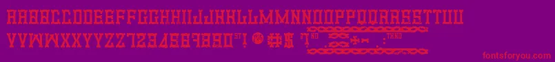 Promotion Font – Red Fonts on Purple Background