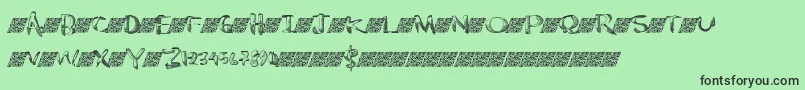 Chromest Font – Black Fonts on Green Background