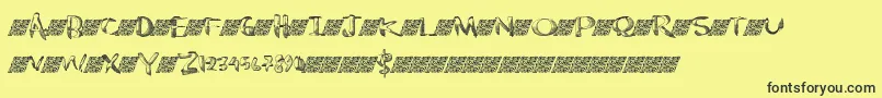 Chromest Font – Black Fonts on Yellow Background