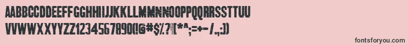 フォントChronicle – ピンクの背景に黒い文字