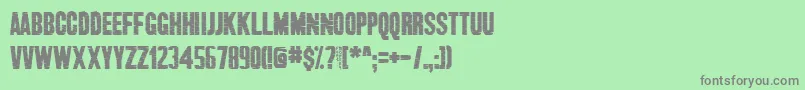 フォントChronicle – 緑の背景に灰色の文字