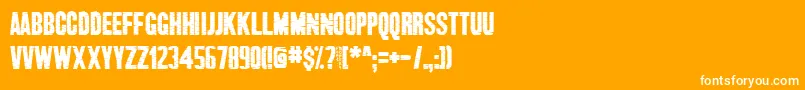 フォントChronicle – オレンジの背景に白い文字