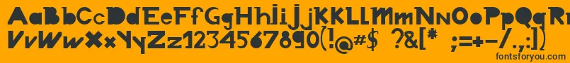 Chronodue Font – Black Fonts on Orange Background