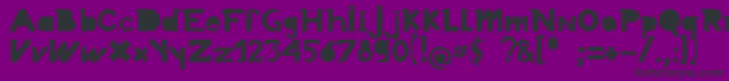 Chronodue-fontti – mustat fontit violetilla taustalla