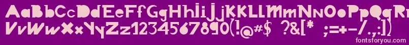 Chronodue Font – Pink Fonts on Purple Background