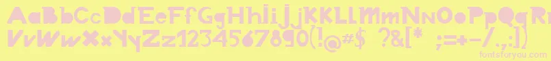 Chronodue Font – Pink Fonts on Yellow Background