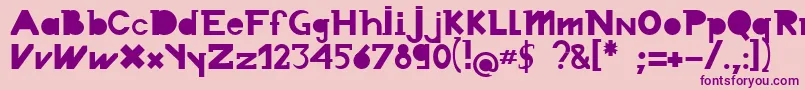 Chronodue Font – Purple Fonts on Pink Background