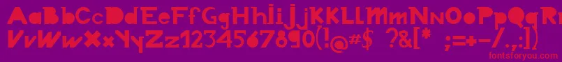 Chronodue Font – Red Fonts on Purple Background