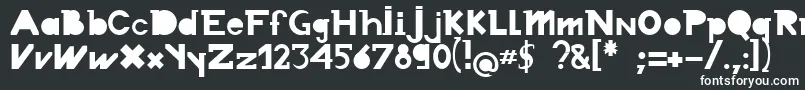 Шрифт Chronodue – белые шрифты на чёрном фоне