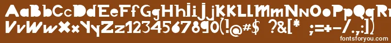 フォントChronodue – 茶色の背景に白い文字