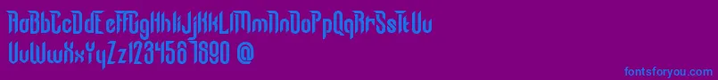 Chronosphere Demo-Schriftart – Blaue Schriften auf violettem Hintergrund