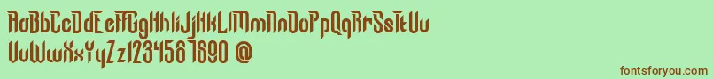 Chronosphere Demo Font – Brown Fonts on Green Background