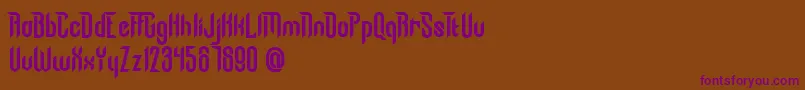 Chronosphere Demo Font – Purple Fonts on Brown Background