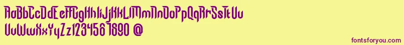 Chronosphere Demo Font – Purple Fonts on Yellow Background