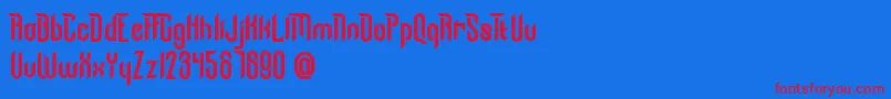 Chronosphere Demo Font – Red Fonts on Blue Background