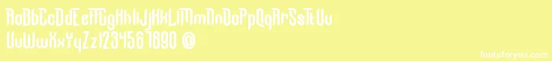 Fonte Chronosphere Demo – fontes brancas em um fundo amarelo