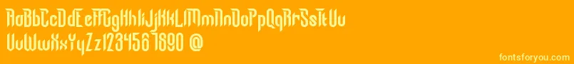 Chronosphere Demo Font – Yellow Fonts on Orange Background