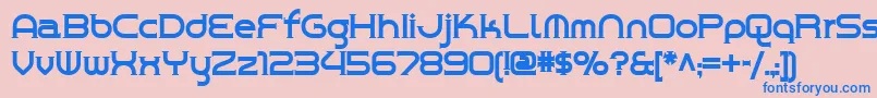 フォントCHROY    – ピンクの背景に青い文字