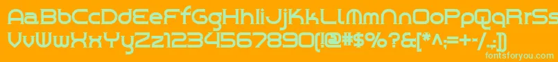 CHROY    Font – Green Fonts on Orange Background