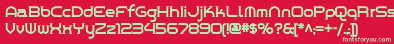 フォントCHROY    – 赤い背景に緑の文字