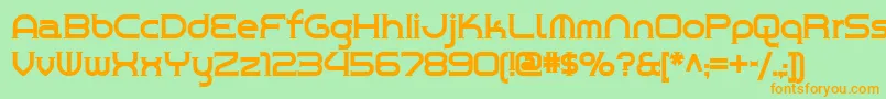 CHROY    Font – Orange Fonts on Green Background