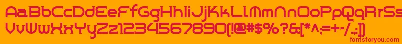 フォントCHROY    – オレンジの背景に赤い文字