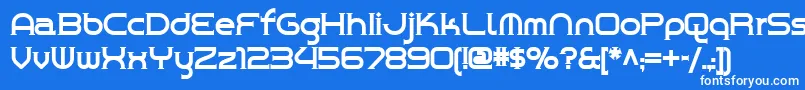 フォントCHROY    – 青い背景に白い文字