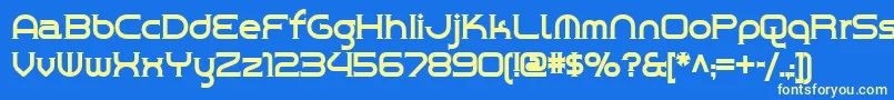 フォントCHROY    – 黄色の文字、青い背景