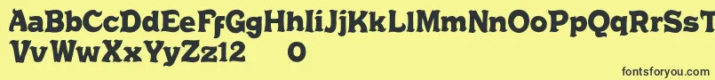 fuente Chrusty Rock d – Fuentes Negras Sobre Fondo Amarillo