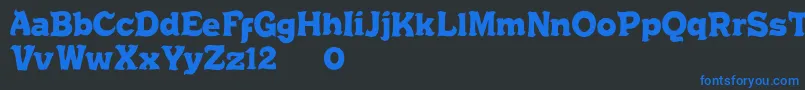Chrusty Rock d Font – Blue Fonts on Black Background
