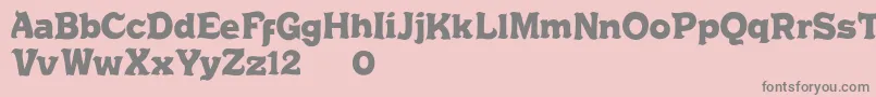 Chrusty Rock d-Schriftart – Graue Schriften auf rosa Hintergrund