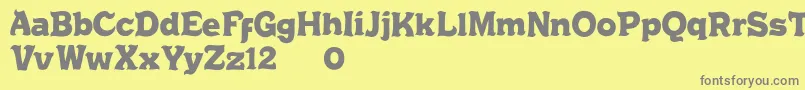 Chrusty Rock d Font – Gray Fonts on Yellow Background