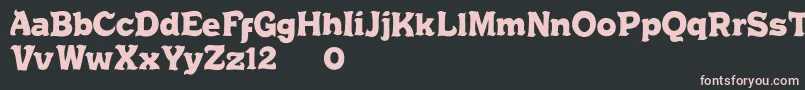 Chrusty Rock d Font – Pink Fonts on Black Background