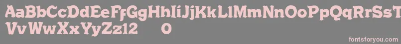 Chrusty Rock d Font – Pink Fonts on Gray Background