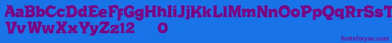 Weitere Informationen zur Chrusty Rock d-Schriftart Chrusty Rock d-Schriftart – Violette Schriften auf blauem Hintergrund