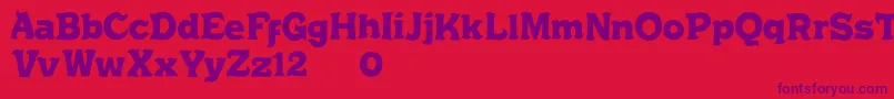 Chrusty Rock d Font – Purple Fonts on Red Background